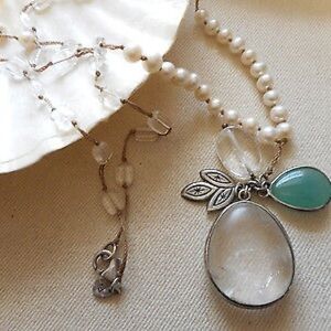 Silpada Sterling Silver Oh-so-Pretty Stone Pendant Necklace N2108